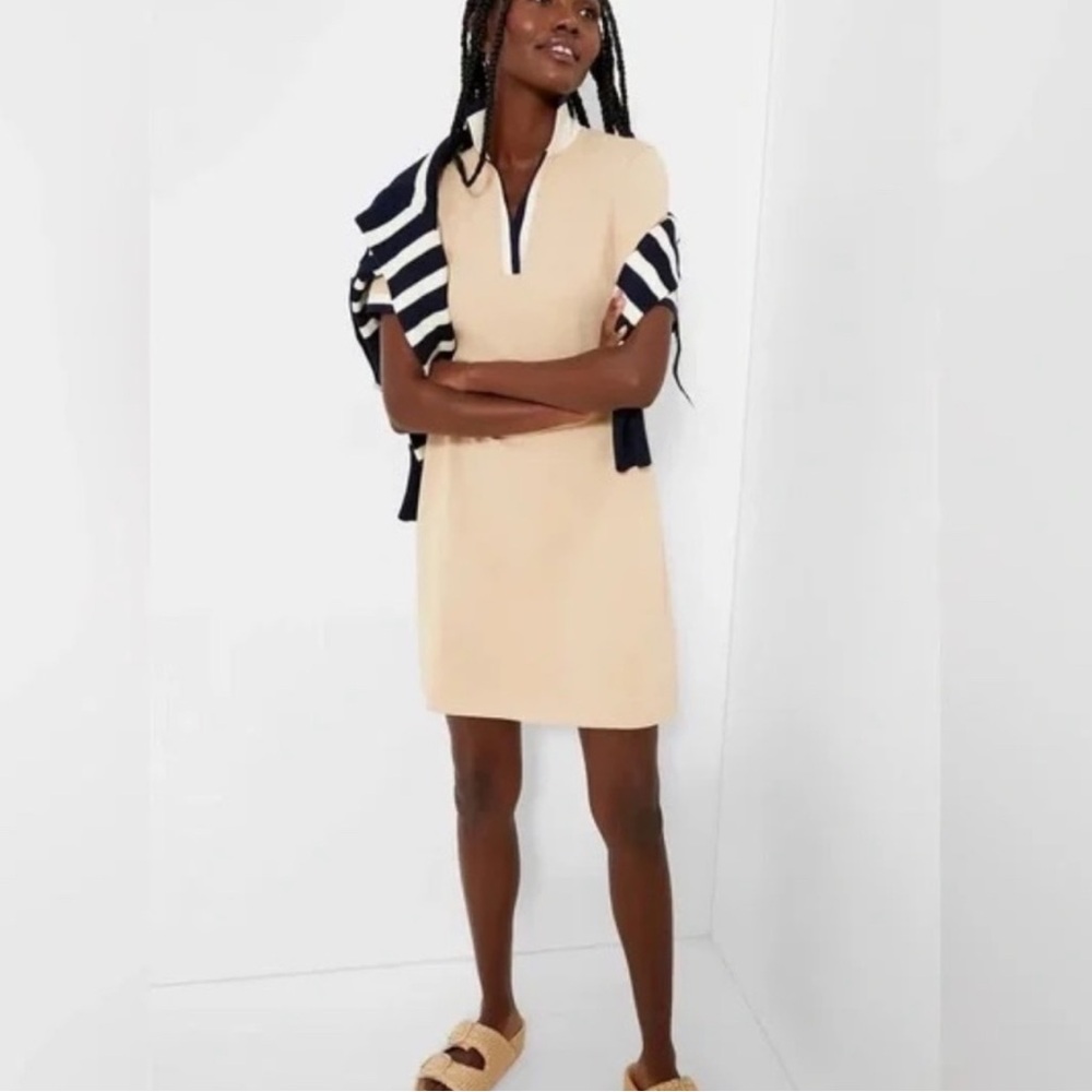 Tuckernuck Hutton Cotton Tan Polo Short Dress w/ Pockets. Sporty Casual XL